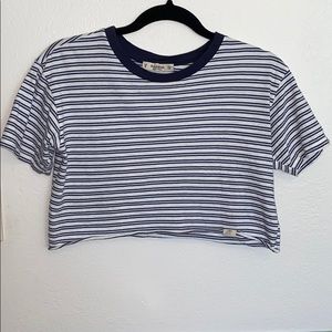 Striped T-shirt crop top